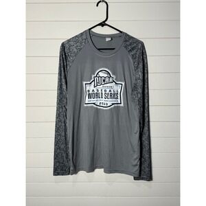 Sport-Tek Mens NJCAA 2023 Baseball World Series‎ Long Sleeve Shirt Grey Large